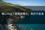糖心Vlog下载震撼曝光，真的不是演的？