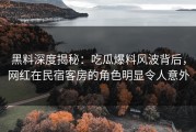 黑料深度揭秘：吃瓜爆料风波背后，网红在民宿客房的角色明显令人意外