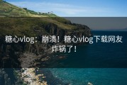 糖心vlog：崩溃！糖心vlog下载网友炸锅了！