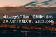 糖心vlog今日最热：花絮事件曝光，当事人现场真相大白，全网热议不断