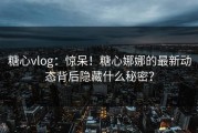 糖心vlog：惊呆！糖心娜娜的最新动态背后隐藏什么秘密？