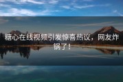 糖心在线视频引发惊喜热议，网友炸锅了！