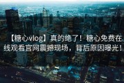 【糖心vlog】真的绝了！糖心免费在线观看官网震撼现场，背后原因曝光！