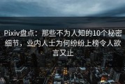Pixiv盘点：那些不为人知的10个秘密细节，业内人士为何纷纷上榜令人欲言又止