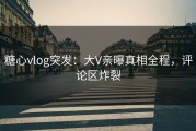 糖心vlog突发：大V亲曝真相全程，评论区炸裂