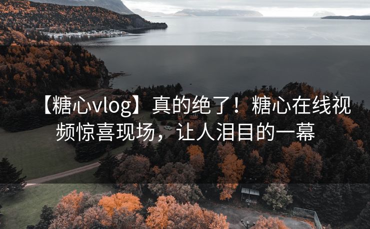 【糖心vlog】真的绝了！糖心在线视频惊喜现场，让人泪目的一幕