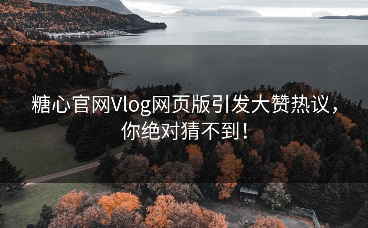 糖心官网Vlog网页版引发大赞热议，你绝对猜不到！
