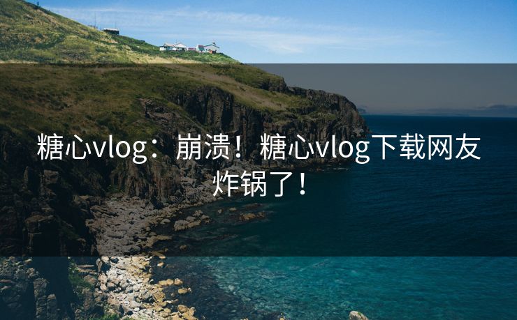 糖心vlog：崩溃！糖心vlog下载网友炸锅了！