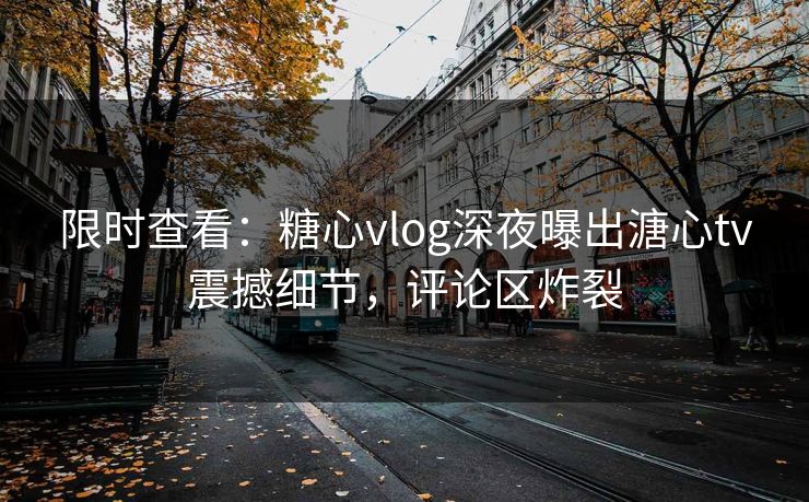限时查看：糖心vlog深夜曝出溏心tv震撼细节，评论区炸裂