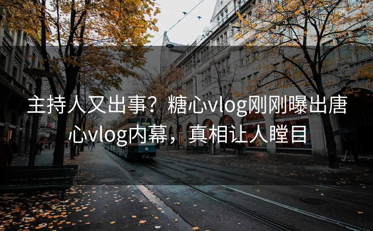 主持人又出事？糖心vlog刚刚曝出唐心vlog内幕，真相让人瞠目
