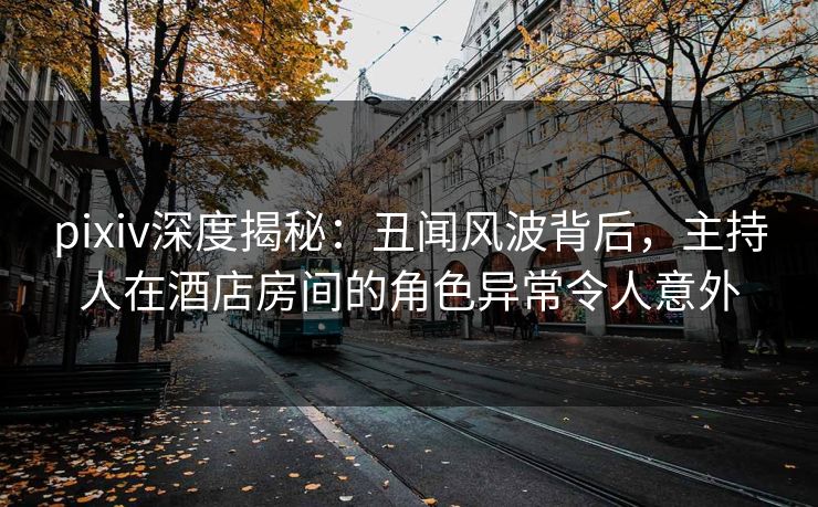 pixiv深度揭秘：丑闻风波背后，主持人在酒店房间的角色异常令人意外