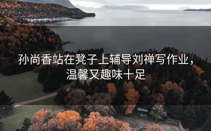 孙尚香站在凳子上辅导刘禅写作业，温馨又趣味十足